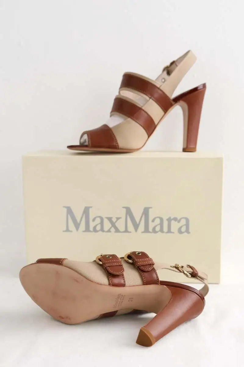 Talons Max Mara Beige en Cuir