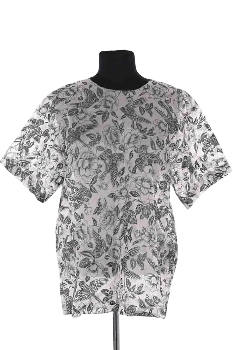 Top MSGM Anthracite en Soie, taille XL - Seconde Main