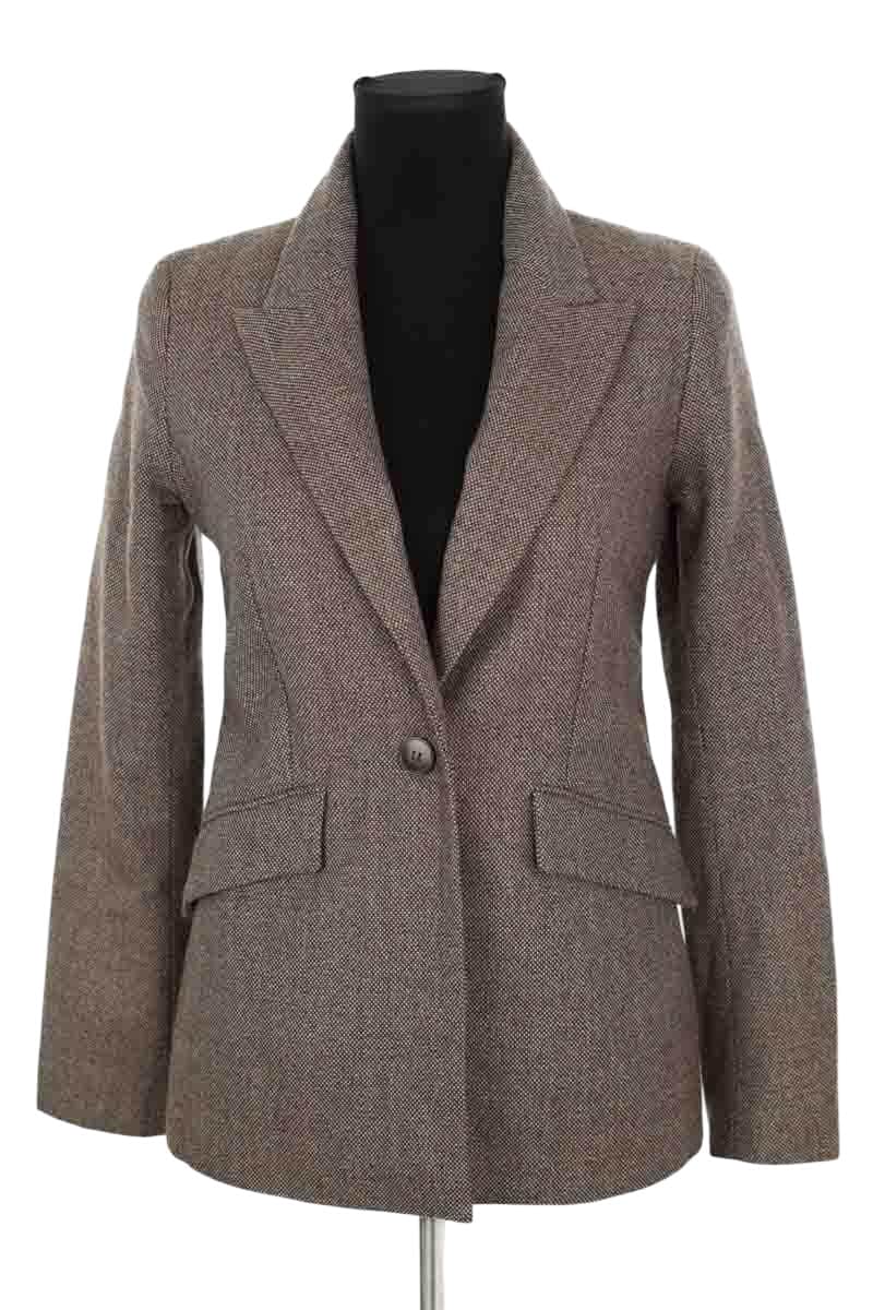 Blazer Agnès B. Marron en Laine, taille S - Seconde Main