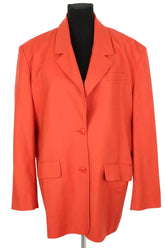 Blazer American Vintage Orange en Laine, taille M - Seconde Main