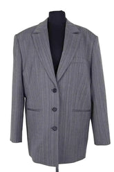Blazer Anine Bing Declan Gris en Laine, taille L - Seconde Main