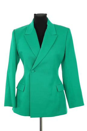 Blazer Balenciaga Vert en Laine, taille XS - Seconde Main