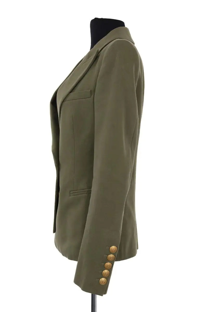 Blazer Balmain Kaki en Coton