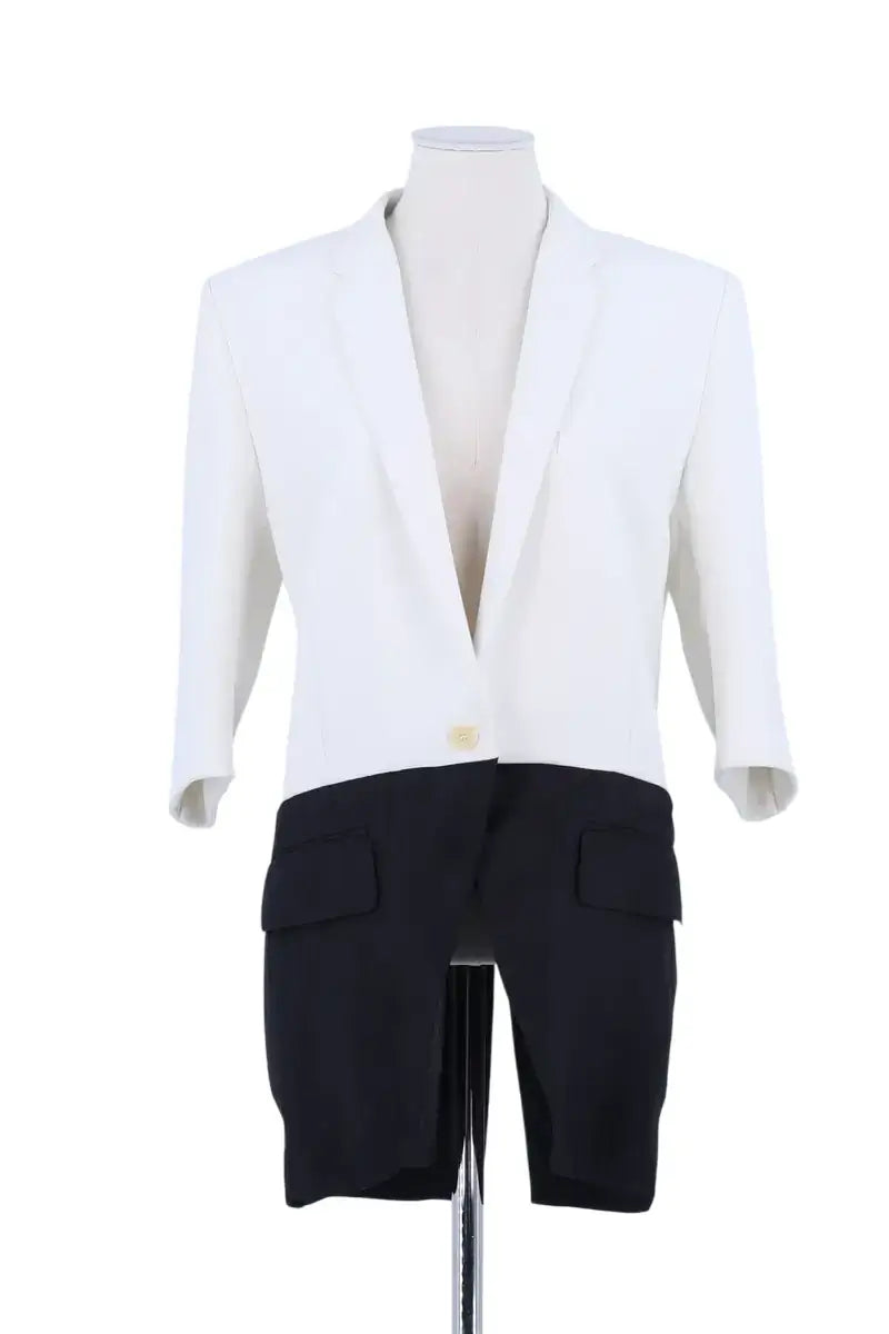 Blazer Barbara Bui Blanc en Synthétique, taille S - Seconde Main