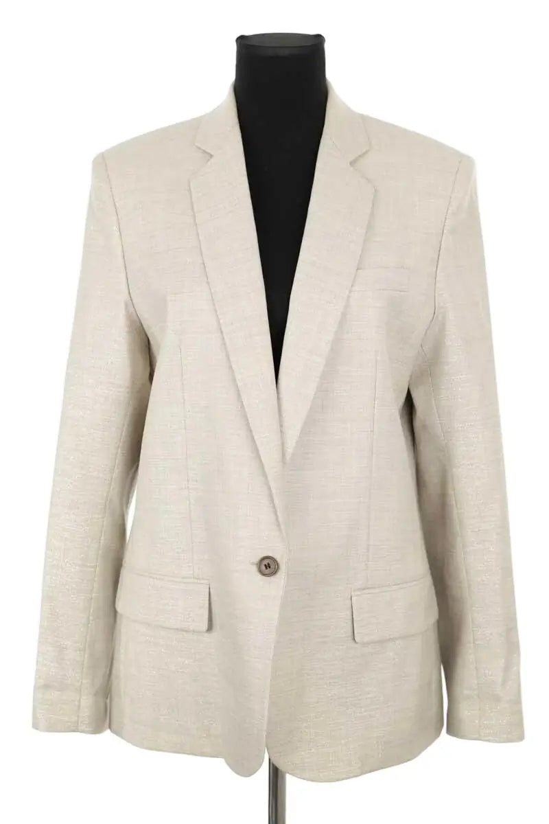 Blazer Barbara Bui Doré en Laine, taille S - Seconde Main