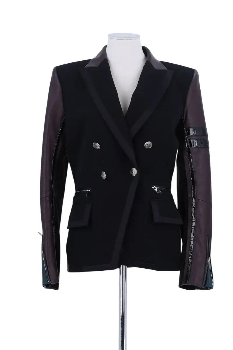 Blazer Barbara Bui Noir en Laine, taille M - Seconde Main