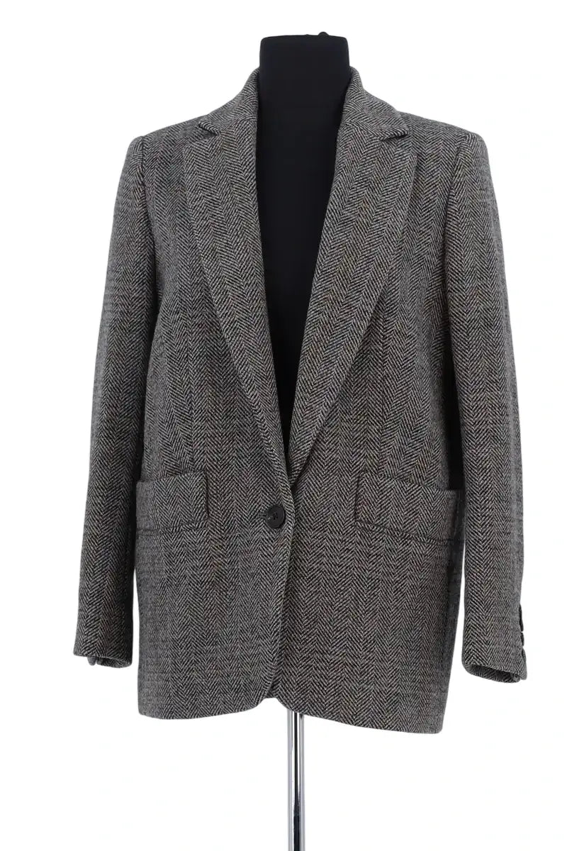 Blazer Ba&Sh Anthracite en Laine, taille S - Seconde Main