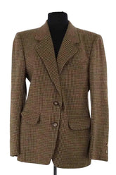 Blazer Burberry Marron en Laine, taille L - Seconde Main