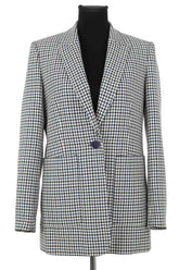 Blazer Claudie Pierlot Bleu en Coton, taille M - Seconde Main