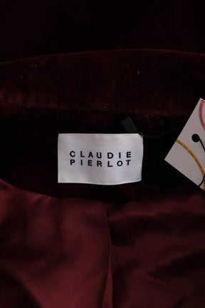 Blazer Claudie Pierlot Bordeaux en Coton