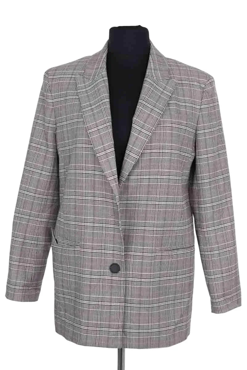 Blazer Claudie Pierlot Gris en Coton, taille S - Seconde Main