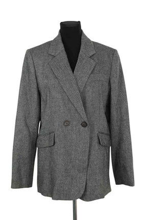 Blazer Claudie Pierlot Gris en Laine, taille XL - Seconde Main