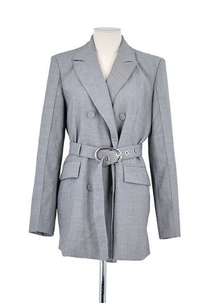 Blazer Claudie Pierlot Gris en Polyester, taille M - Seconde Main