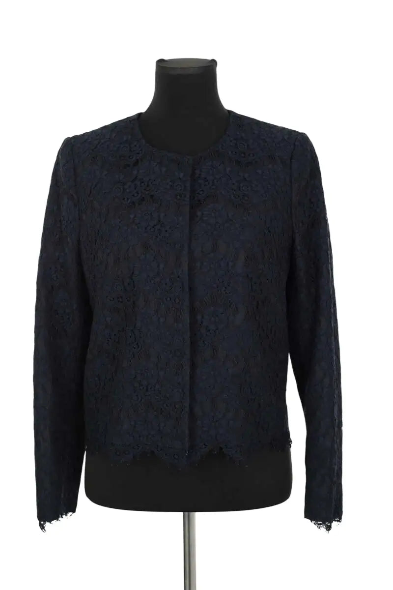 Blazer Claudie Pierlot Marine en Coton, taille M - Seconde Main