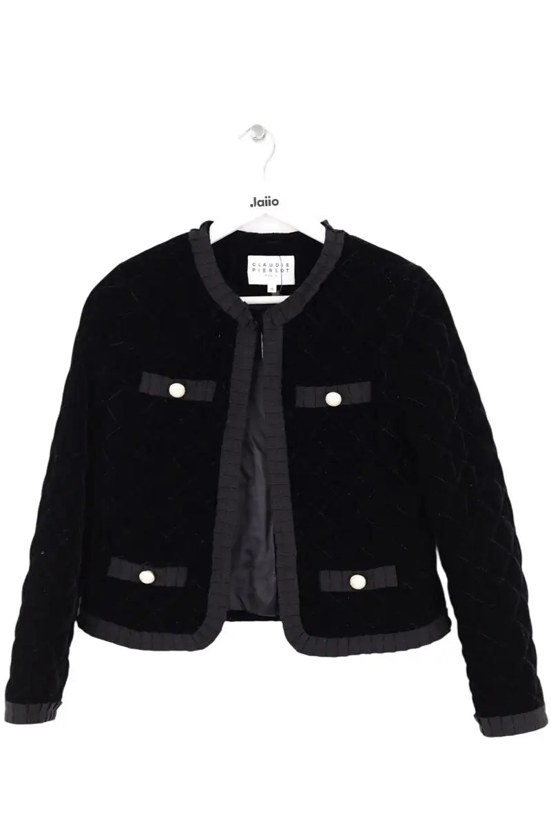 Blazer Claudie Pierlot Noir en Synthétique, taille S - Seconde Main