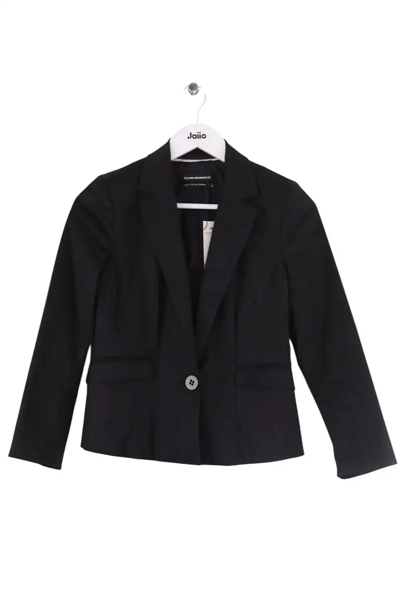 Blazer Club Monaco Noir en Coton, taille XS - Seconde Main
