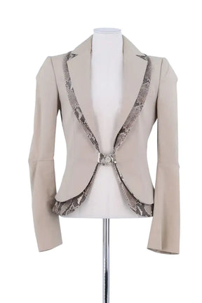 Blazer Dolce & Gabbana Beige en Coton, taille S - Seconde Main