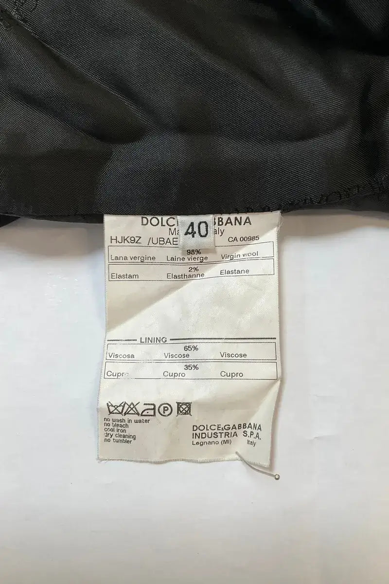 Blazer Dolce & Gabbana Noir en Laine