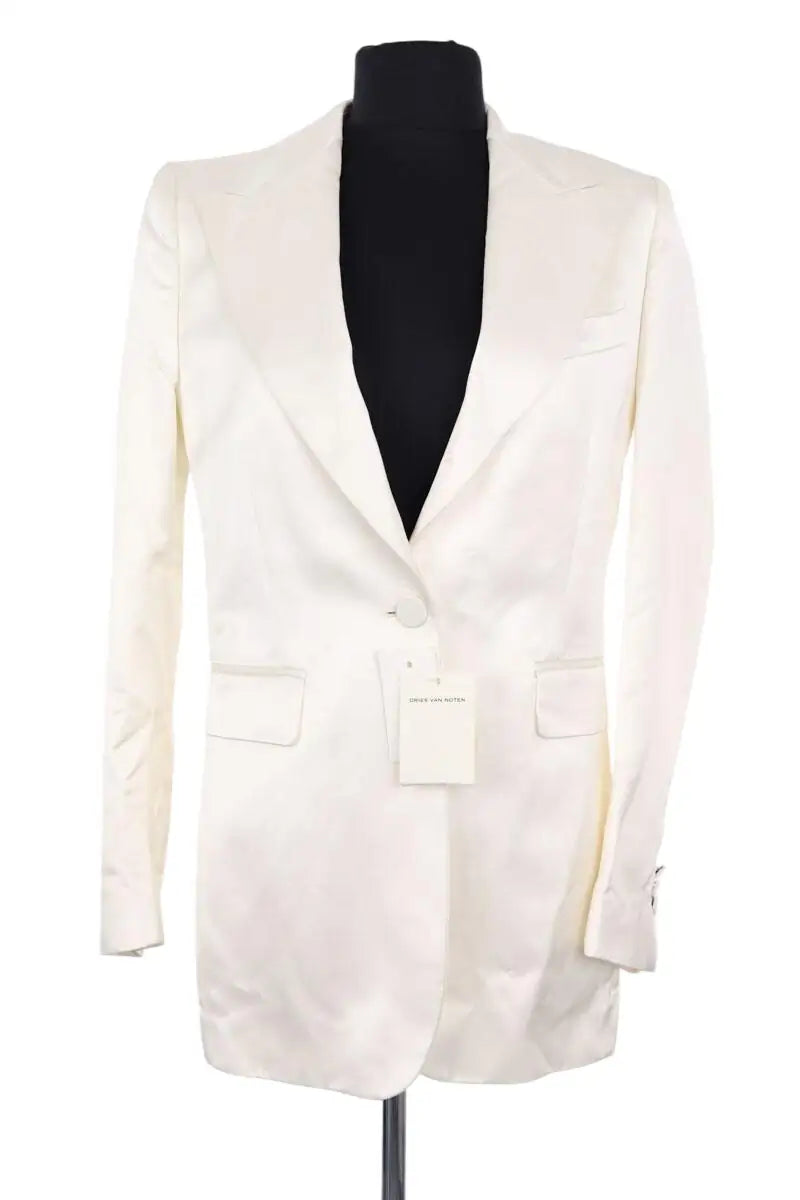 Blazer Dries Van Noten Beige en Viscose, taille XS - Seconde Main
