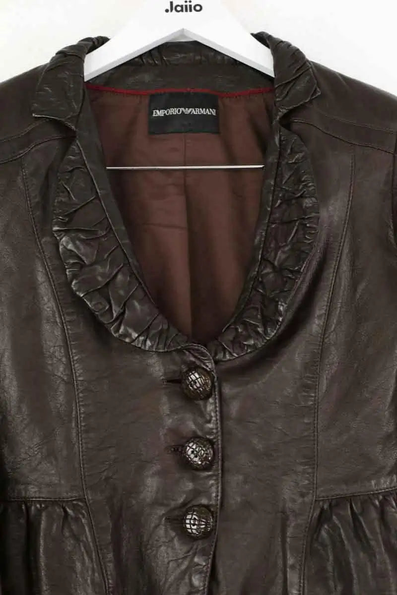 Blazer Emporio Armani Marron en Cuir