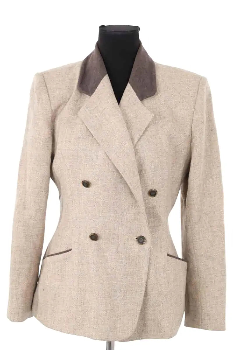 Blazer Gerard Darel Beige en Laine, taille XL - Seconde Main