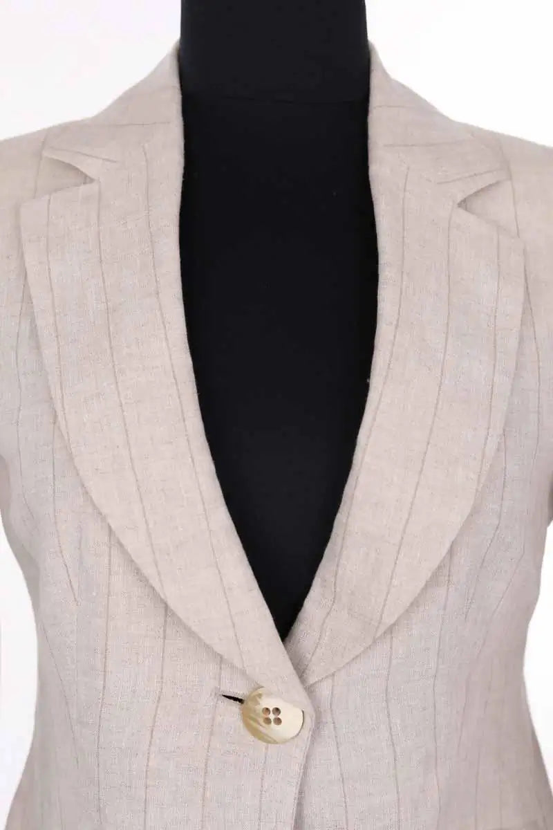 Blazer Giorgio Armani Beige en Lin