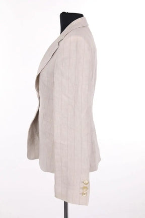 Blazer Giorgio Armani Beige en Lin