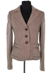 Blazer Giorgio Armani Marron en Laine, taille L - Seconde Main
