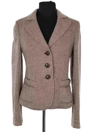 Blazer Giorgio Armani Marron en Laine, taille L - Seconde Main