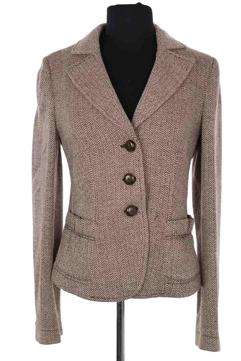 Blazer Giorgio Armani Marron en Laine, taille L - Seconde Main