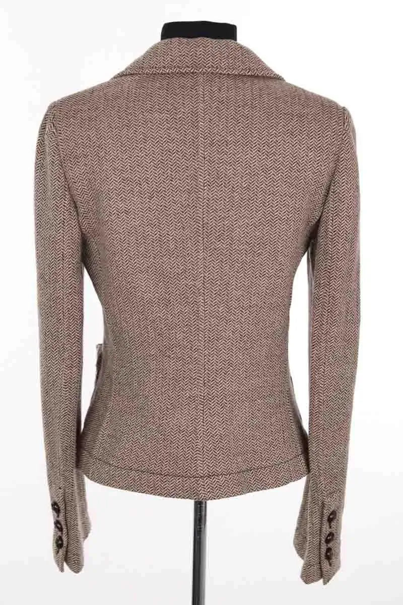 Blazer Giorgio Armani Marron en Laine