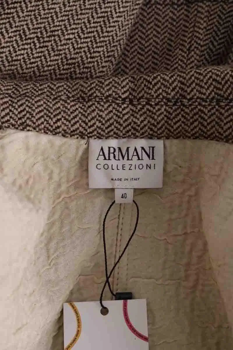 Blazer Giorgio Armani Marron en Laine