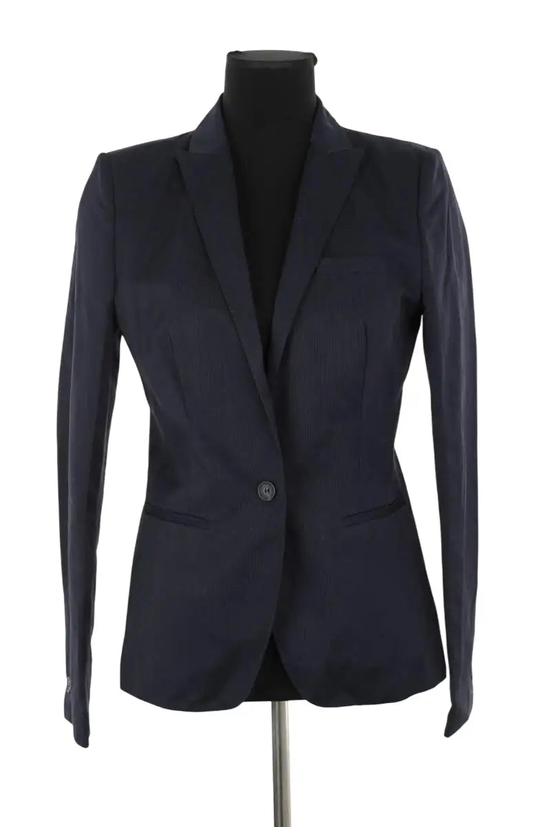 Blazer Hugo Boss Marine en Coton, taille L - Seconde Main