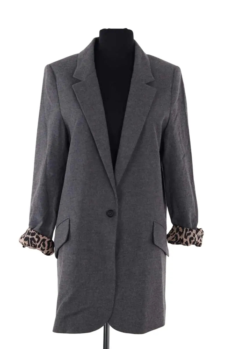 Blazer Jeanne Vouland Gris en Synthétique, taille XS - Seconde Main
