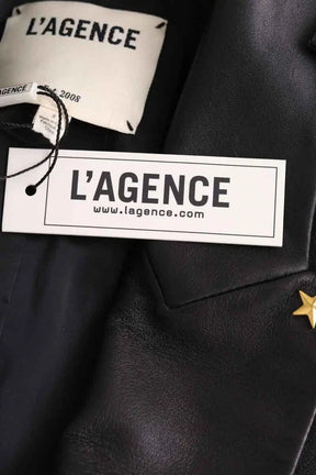 Blazer L'agence Fall 2025 blazer Kenzie Noir en Cuir