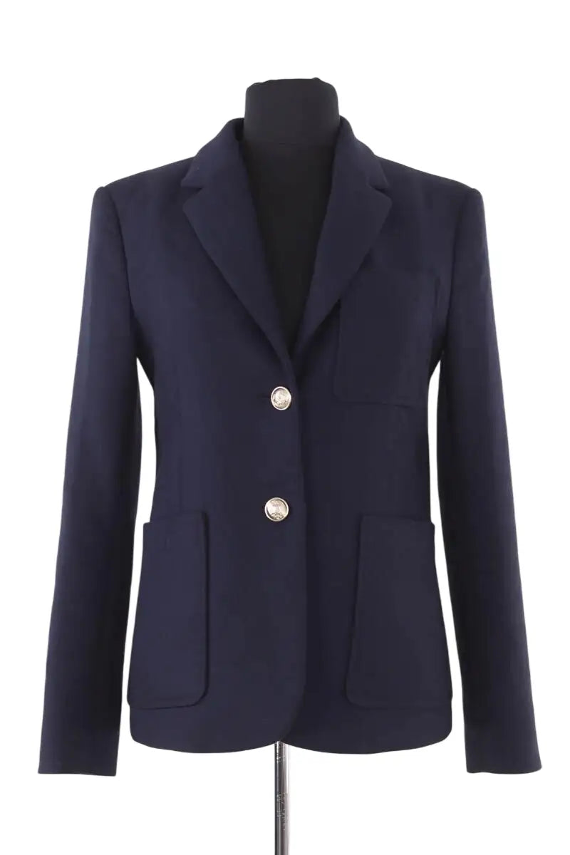 Blazer Maje Bleu en Synthétique, taille S - Seconde Main