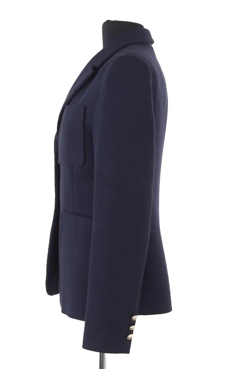 Blazer Maje Bleu en Synthétique