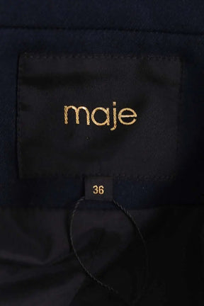 Blazer Maje Bleu en Synthétique