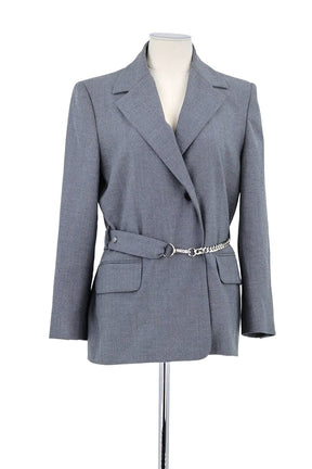 Blazer Maje Gris en Viscose, taille XS - Seconde Main