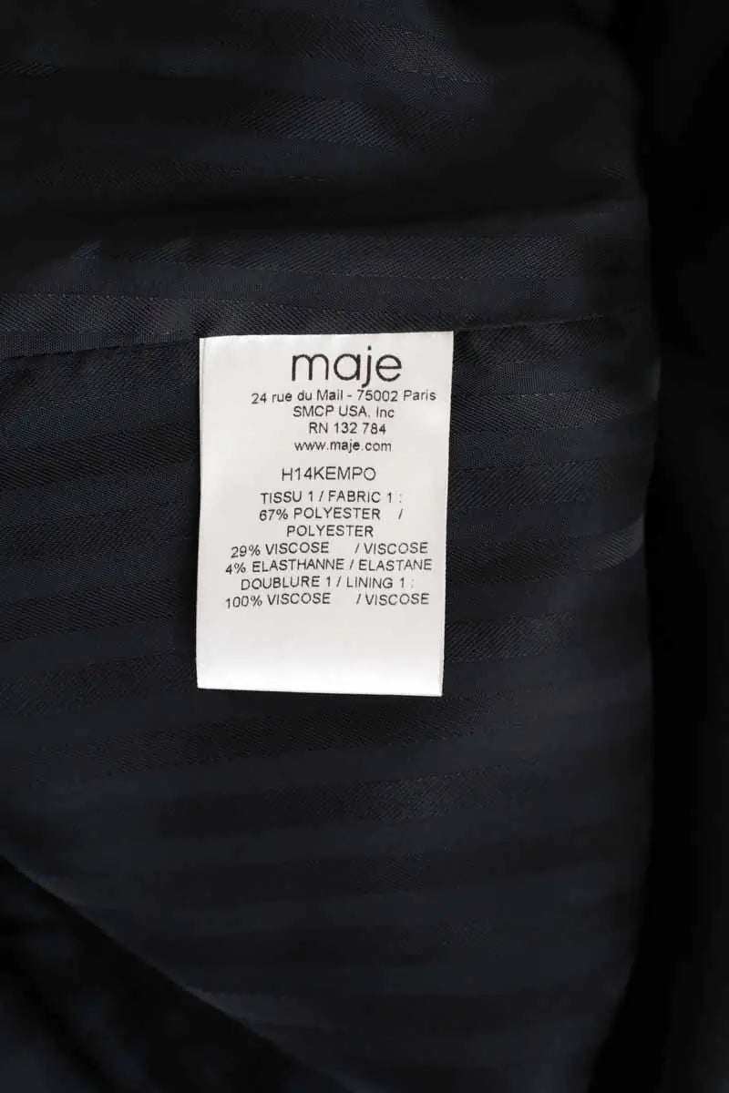 Blazer Maje Noir en Polyester