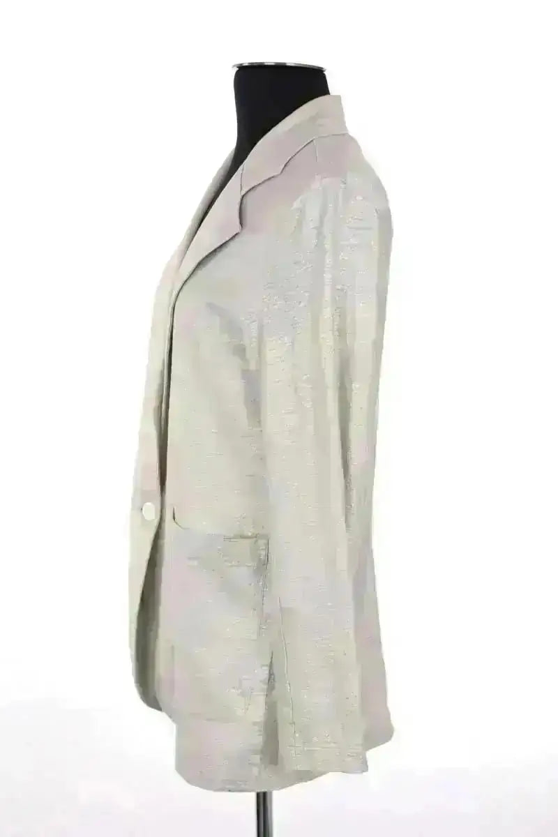 Blazer Majestic Filatures Argent en Lin