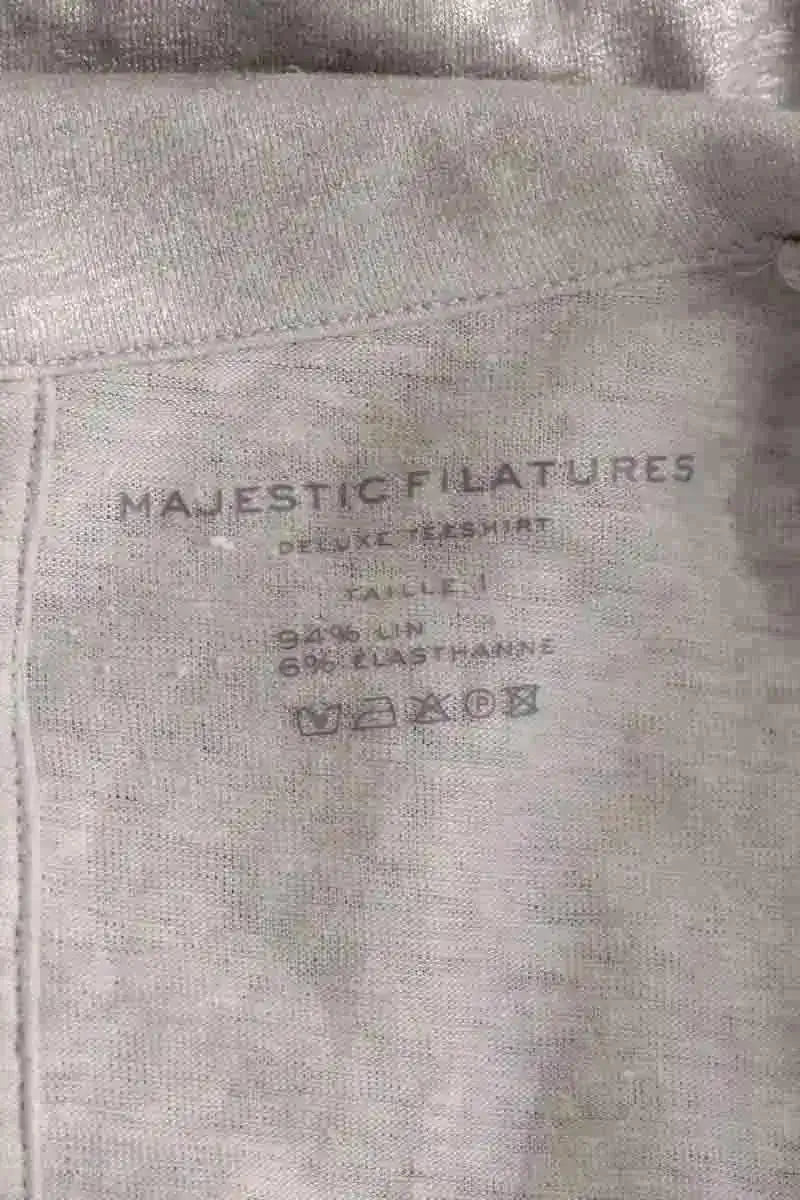Blazer Majestic Filatures Argent en Lin