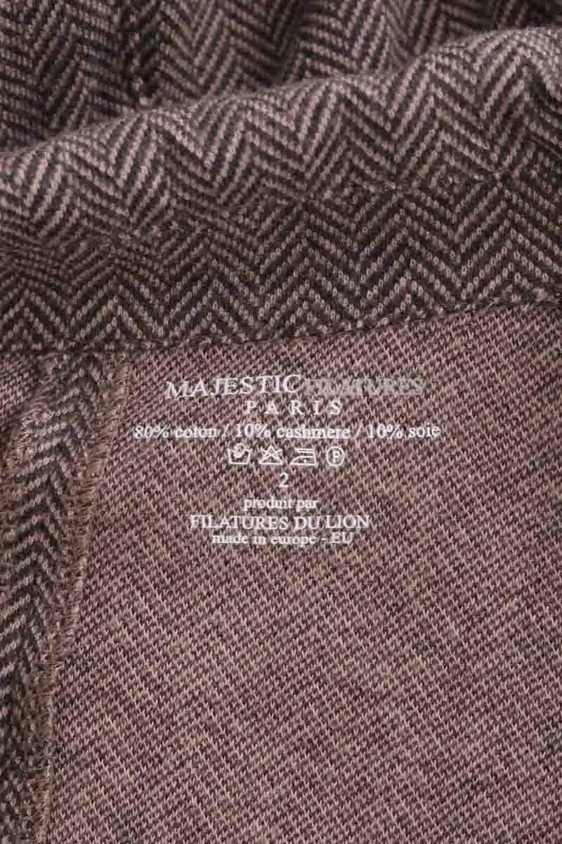 Blazer Majestic Filatures Marron en Coton
