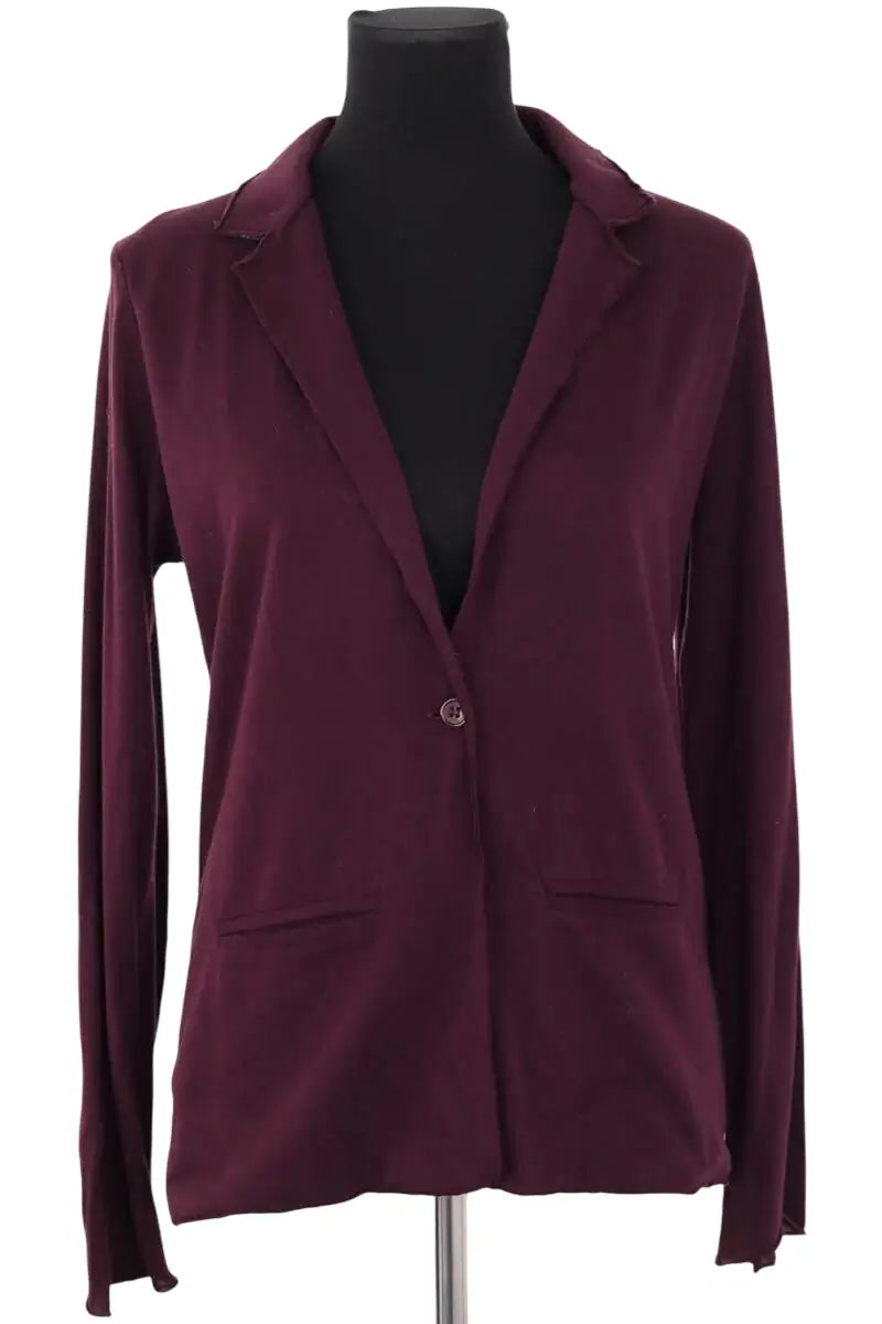Blazer Majestic Filatures Violet en Coton, taille S - Seconde Main