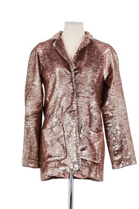 Blazer Manoush Rose en Paillettes, taille S - Seconde Main
