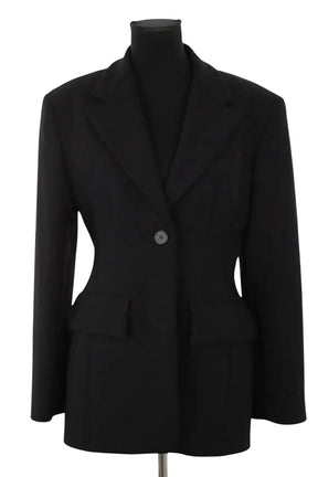 Blazer Mantù Noir en Polyester, taille M - Seconde Main