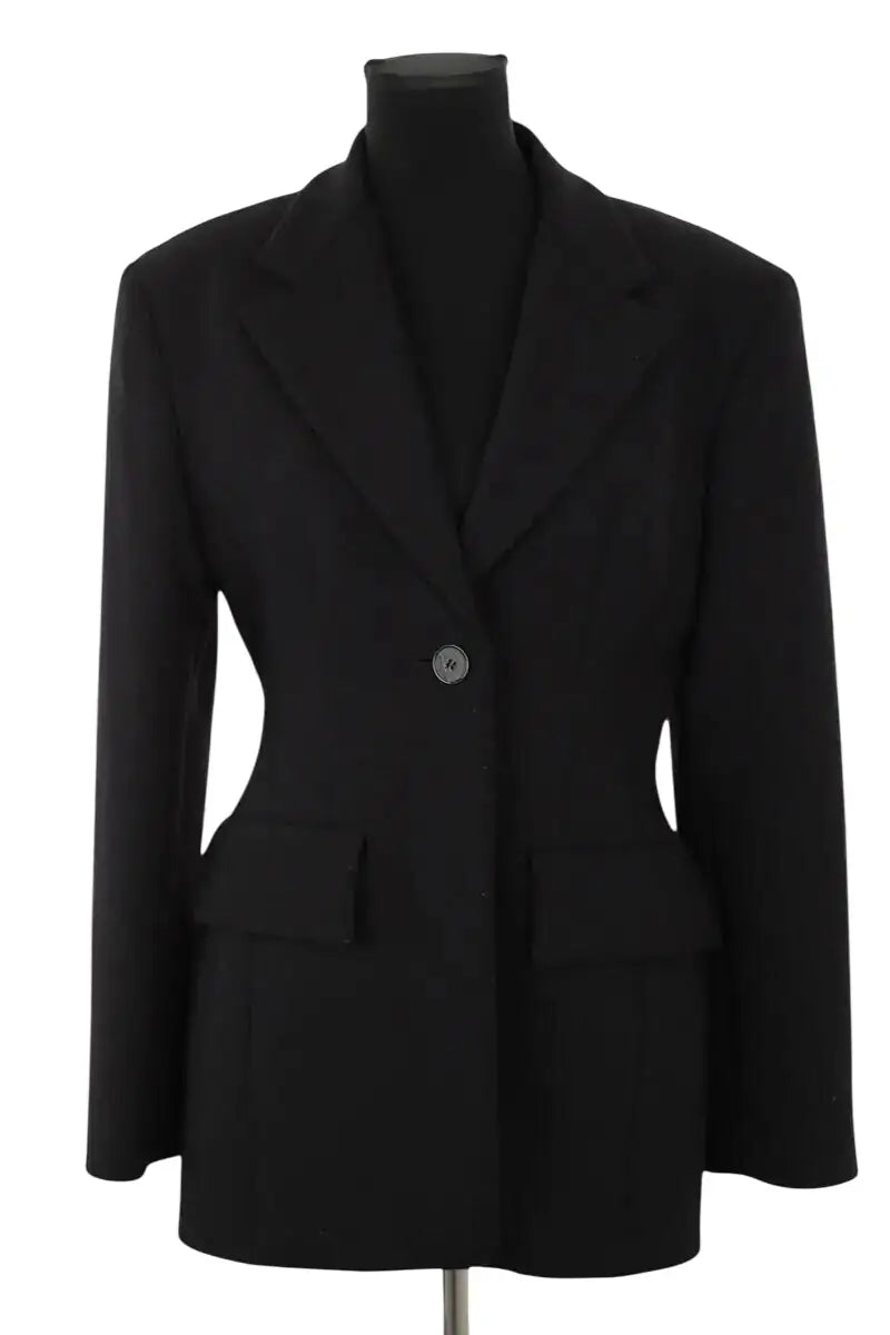 Blazer Mantù Noir en Polyester, taille M - Seconde Main