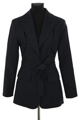 Blazer Materiel Noir en Polyester, taille S - Seconde Main