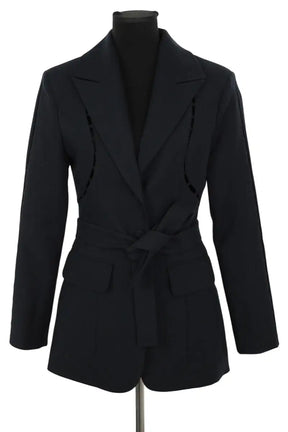 Blazer Materiel Noir en Polyester, taille S - Seconde Main