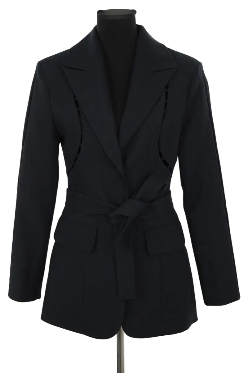 Blazer Materiel Noir en Polyester, taille S - Seconde Main